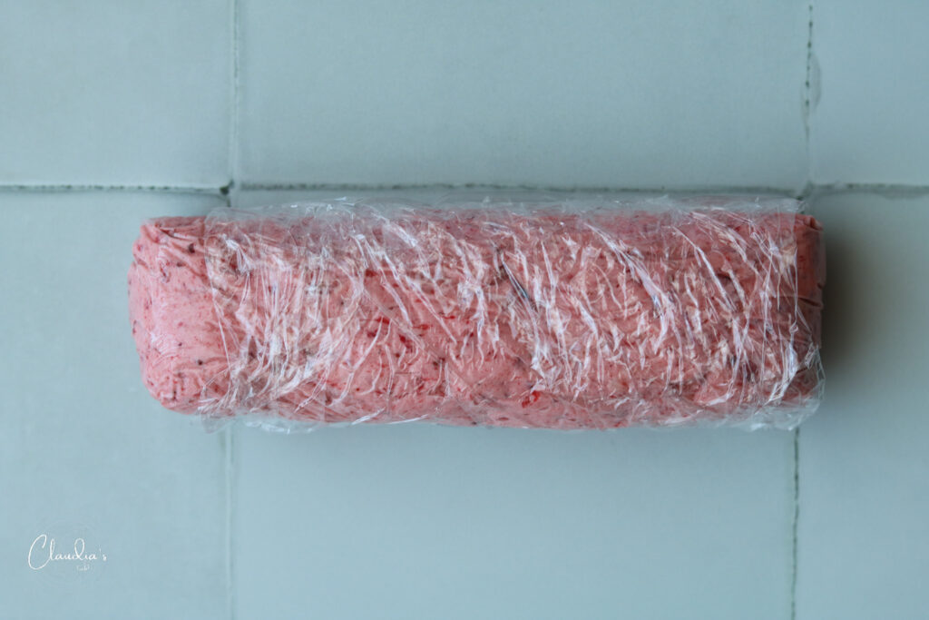 compound butter wrapped in plastic wrap