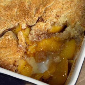 Cut Peach Cobbler