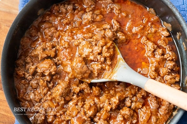 spoonful of sloppy Joe recipe meat