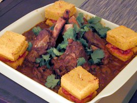 Souris d'Agneau Confites, Sandwiches de Polenta