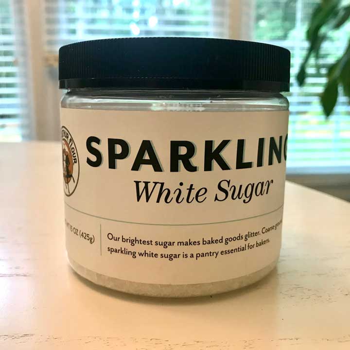 King Arthur brand sparkling white sugar for scones.