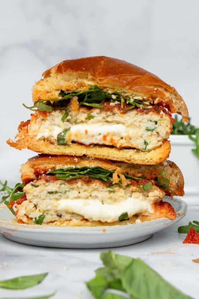 stuffed chicken parmesan burgers