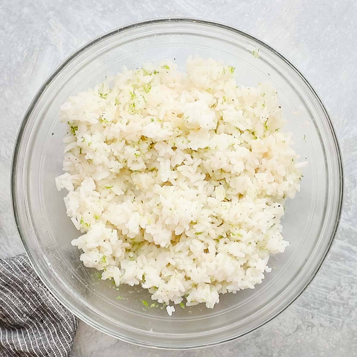 lime rice in a bowl