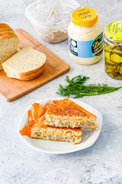 making of the best tuna melt