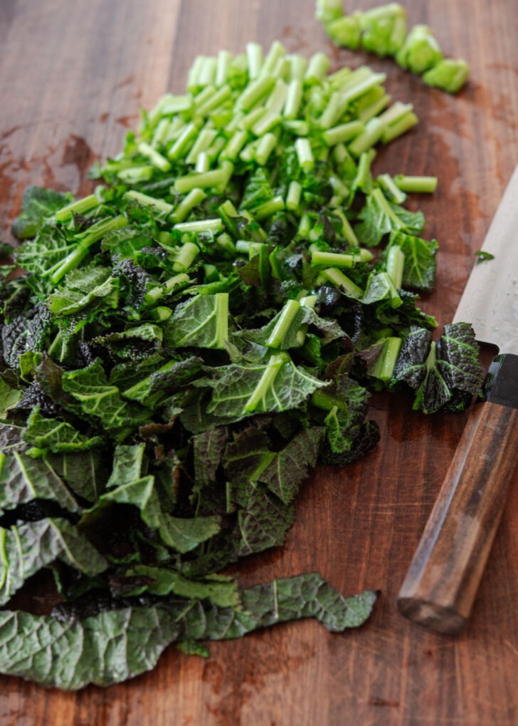 Mustard green chopped finely.