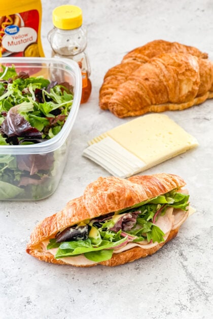 Large Turkey and Havarti Croissant Sandwich