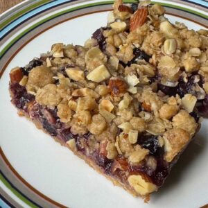 Blueberry Crumb Bars recipe can be vegan or just egg-free.