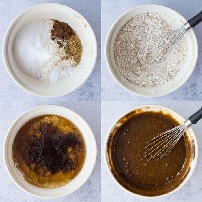 vegan ginger cakes step 1 - making the batter