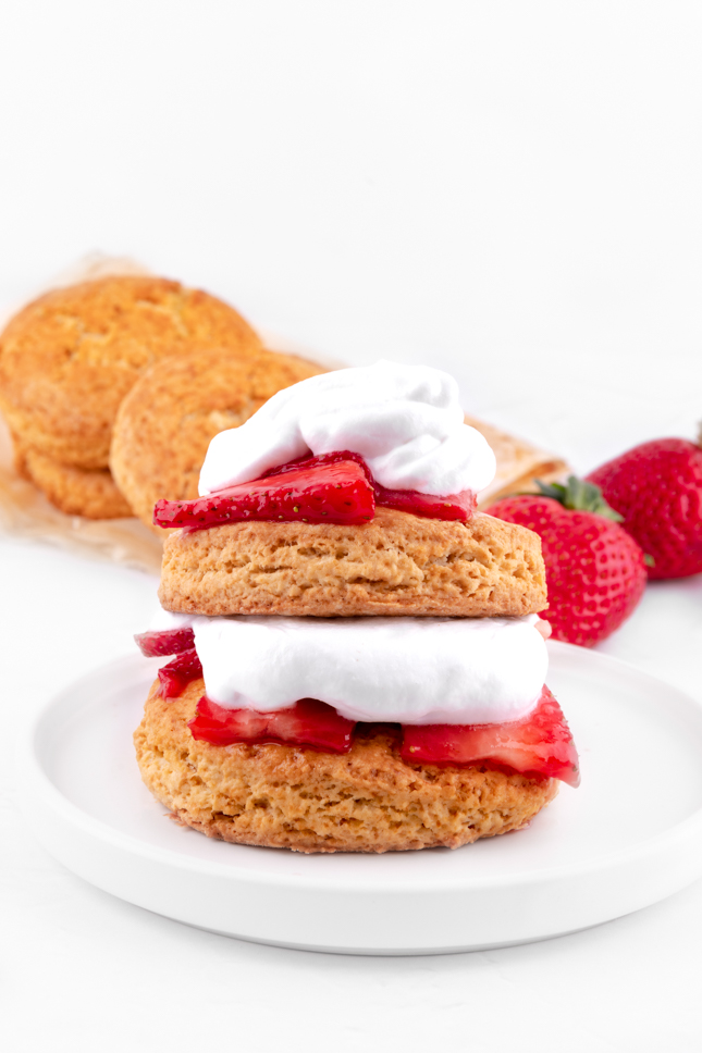 Photo of a vegan strawberry shortcake
