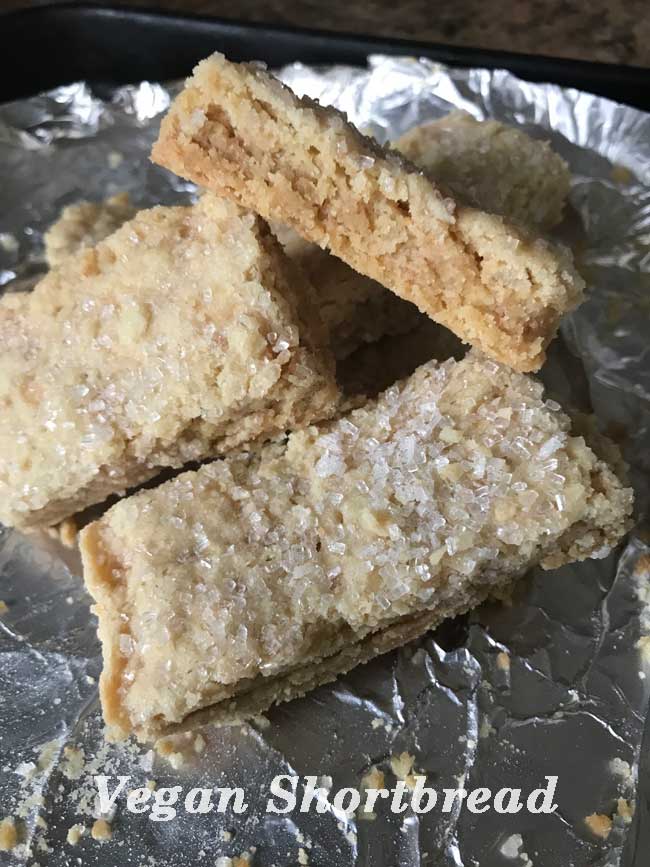 Homemade vegan butter shortbread.