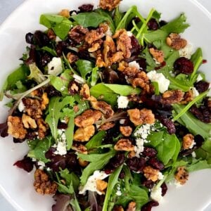 walnut, feta, and cranberry salad