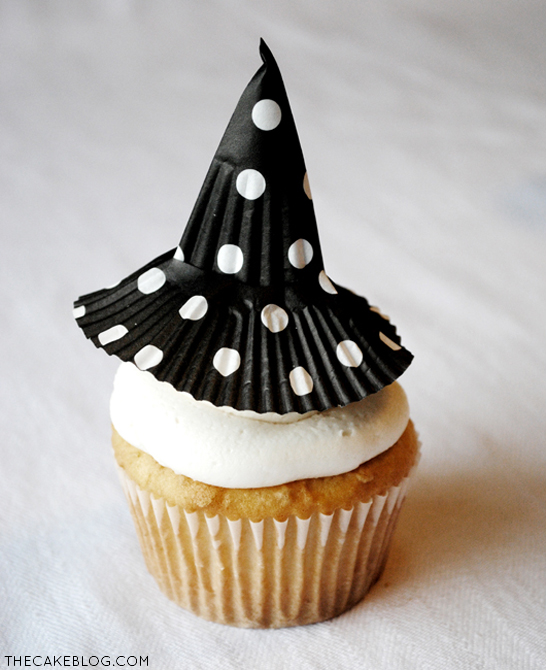 {super easy} Cupcake Liner Witch Hats | by Carrie Sellman | TheCakeBlog.com