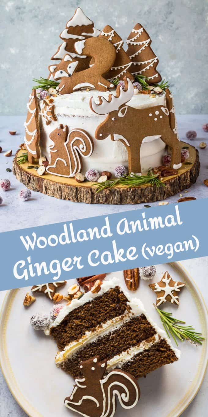 woodland animal ginger cake pinterest image